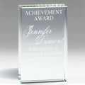 5"x7"x1" INCH CRYSTAL STANDING RECTANGULAR DESK BLOCK