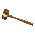 9 3/4" Walnut Gavel with a Gold Gavel Band