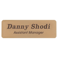3" x 1" Brass Name Badge Plate