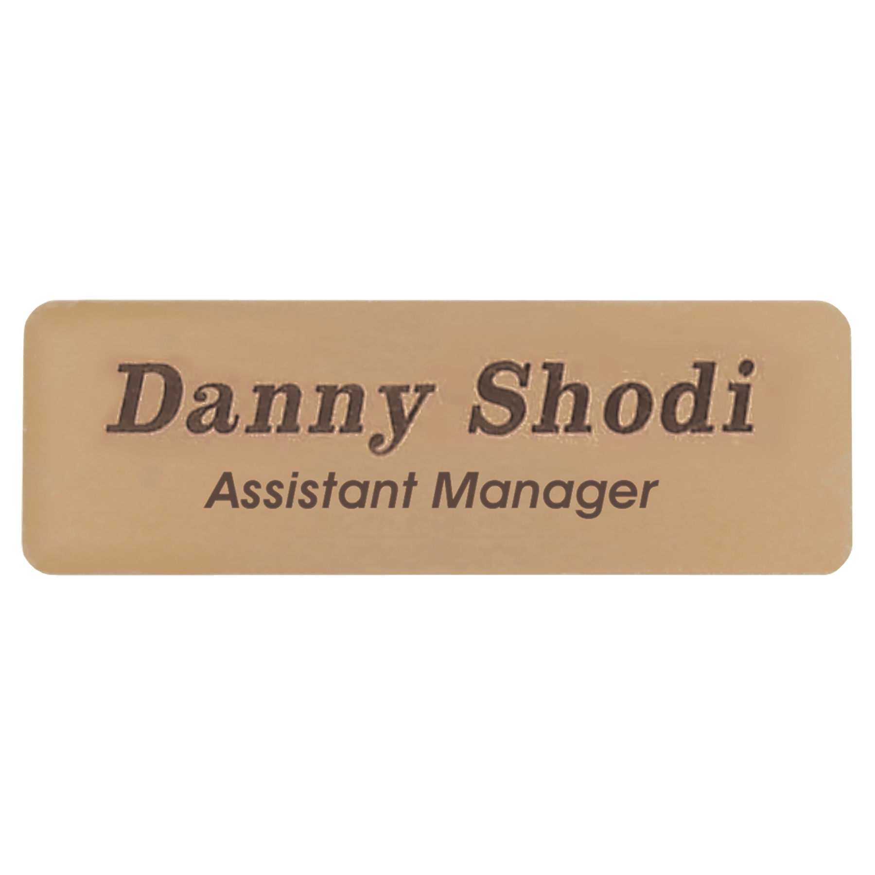 3" x 1" Brass Name Badge Plate