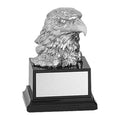6-1/2 INCH EAGLE HEAD TROPHY, SILVER ELECTROPLATED