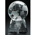 6-1/2 INCH OPTICAL CRYSTAL GLOBE ON BASE
