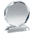 6-1/2 x 7-/12 INCH OPTICAL CRYSTAL OCTAGON AWARD