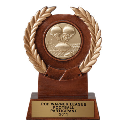 6-1/4 INCH RESIN TROPHY, TAKES 2 INCH INSERT