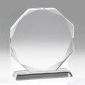 6-1/4 INCH CRYSTAL 8 SIDED OCTAGON AWARD