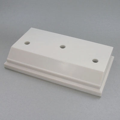 6-3/8 X 3-5/8 X 1-1/8 WHITE PLASTIC BASE