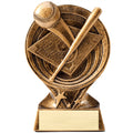 6 INCH BASEBALL PARTICIPANT RESIN TROPHY ANTIQUE GOLD FINISH