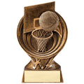 6 INCH BASKETBALL PARTICIPANT RESIN TROPHY ANTIQUE GOLD FINISH