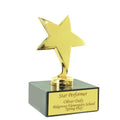 6 INCH BRIGHT DIE CAST METAL STAR TROPHY