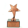 6 INCH BRIGHT DIE CAST METAL STAR TROPHY