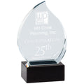 6 INCH HEIGHT OPTICAL CRYSTAL FLAME AWARD