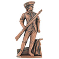 6 INCH MINUTEMAN PLAQUE MOUNT,  ANTIQUE COPPER
