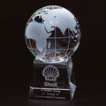 6 INCH OPTICAL CRYSTAL GLOBE ON BASE