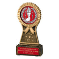 6 INCH ROSETTE RESIN TROPHY, TAKES 2 INCH INSERT