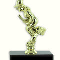 6 INCH WITCH ON BROOMSTICK TROPHY WITH BLACK MARBLE BASE