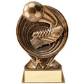 6 INCH SOCCER PARTICIPANT RESIN TROPHY ANTIQUE GOLD FINISH