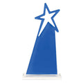 6 x 11-3/4 BLUE ACRYLIC STAR TOWER AWARD