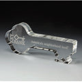 6 X 2-3/4 INCH OPTICAL CUT CRYSTAL KEY