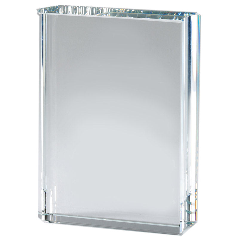 6 x 4-1/2 x 1-1/4 OPTICAL CRYSTAL BLOCK AWARD
