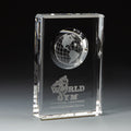 6 X 4 OPTICAL CRYSTAL WITH RECESSED GLOBE
