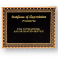 6 X 8 INCH BLACK/GOLD FROSTED PLATE
