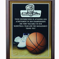 6 X 8 INCH BASKETBALL PHOTO SPORTS PLAQUE WITH LASER ENGRAVED PLATE
