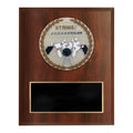 6 x 8 Inch Dark Cherry Finish and Cast Stone Resin Bowling Plaque
