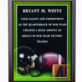 6 X 8 INCH FOOTBALL PHOTO SPORTS PLAQUE WITH LASER ENGRAVED PLATE