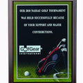 6 X 8 INCH GOLF PHOTO SPORTS PLAQUE WITH LASER ENGRAVED PLATE