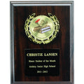 6 X 8 INCH PLAQUE WITH BLACK PLATE, PLASTIC WREATH TAKES INSERT
