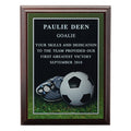 6 X 8 INCH SOCCER PHOTO SPORTS PLAQUE WITH LASER ENGRAVED PLATE