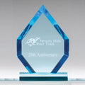 6" x 8" x 3/4" ARROWHEAD BLUE ACRYLIC TROPHY POLISHED BEVELED EDGES