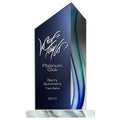 6" X 9-1/4" AQUA WAVE BLUE GREEN ACRYLIC PEAK AWARD