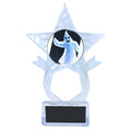 7-1/2 INCH CLEAR ACRYLIC STAR TROPHY WITH GHOST INSERT