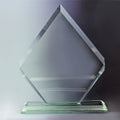 7-1/2 X 5-1/4 INCH JADE GLASS ARROWHEAD AWARD