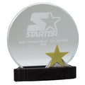 7-1/2 X 7 RESIN STAR BASE WITH GLASS