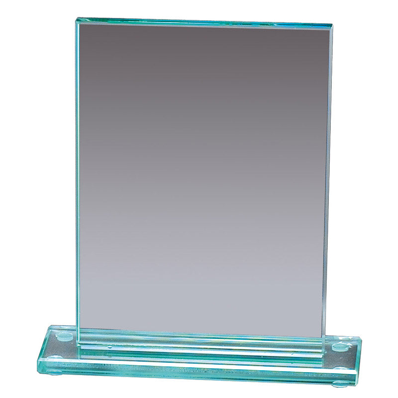 7-1/2 X 8-1/2 INCH RECTANGULAR SHAPE GLASS AWARD