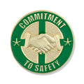 7/8 INCH COMMITMENT TO SAFETY LAPEL PIN