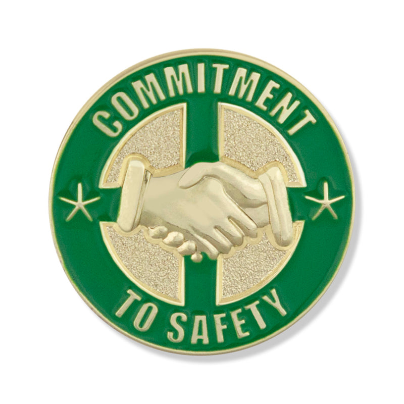 7/8 INCH COMMITMENT TO SAFETY LAPEL PIN