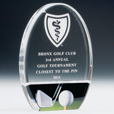 7 INCH ACRYLIC GOLF TROPHY