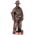 7 INCH FIREMAN FIGURE, ANTIQUE BRONZE