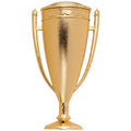 7 INCH GOLD PLASTIC CUP WITH LID