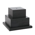 7 INCH HEIGHT LARGE BLACK WOOD TROPHY BASE FOR PERPETUAL TROPHY