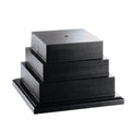 7 INCH HEIGHT THREE TIERED LARGE BLACK WOOD TROPHY BASE FOR PERPETUAL TROPHY
