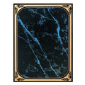 7 X 10 BLUE MARBLEIZED BRASS PLATED STEEL WITH GOLD FROSTED BORDER