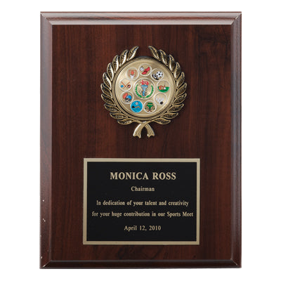 7 X 9 INCH PLAQUE WITH BLACK PLATE TAKES INSERT
