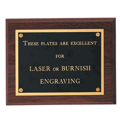 7 X 9 INCH PLAQUE WITH BLACK SCREENED PLATE