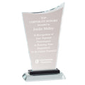 8-1/2 INCH HEIGHT OPTICAL CRYSTAL PEAK AWARD