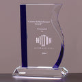 8-1/2 INCH OPTICAL WAVE CRYSTAL AWARD