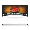 8-1/2 x 11 INCH BASKETBALL CERTIFICATE